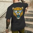 Retro Game Day Jaguar Sunglasses School Sports Team Spirit Men's T-shirt Back Print Gifts for Him