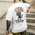 10 Años De Aniversario De Trabajoobreviví 10 Años De Trabajo Camiseta Hombre Estampado Espalda Regalos para él