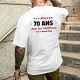 Signature Humour 70 Ans Àigner 70 Ans Anniversaire T-shirt imprimé au dos Cadeaux pour lui
