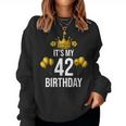 It's My 42歳の誕生日パーティー 42歳の誕生日 男性 女性 レディーススウェットシャツ
