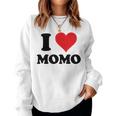 I Heart Momo ファーストネーム I Love パーソナライズ レディーススウェットシャツ