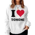 I Love Tomomi レディーススウェットシャツ