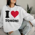 I Love Tomomi レディーススウェットシャツ 彼女への贈り物