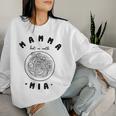 Mamma Mia Best Mum Ever スパゲッティ イタリアンヌードルラブ レディーススウェットシャツ 彼女への贈り物
