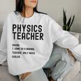 Physics Teacher Definition シャツ 学校初日 レディーススウェットシャツ 彼女への贈り物