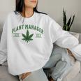 Plant Manager ウィードリーフ カンナビスポット マリファナ Usa レディーススウェットシャツ 彼女への贈り物