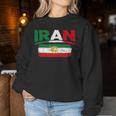 Iran Lionun Flagiranpersianflag Of Iran 長袖tシャツ レディーススウェットシャツ 面白い贈り物