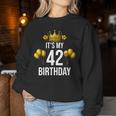 It's My 42歳の誕生日パーティー 42歳の誕生日 男性 女性 レディーススウェットシャツ 面白い贈り物