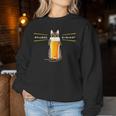 ビールをすすめるねこ 猫 ビール Cat Beer 日本語バージョン レディーススウェットシャツ 面白い贈り物