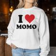 I Heart Momo ファーストネーム I Love パーソナライズ レディーススウェットシャツ 面白い贈り物