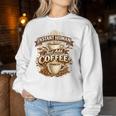 Instant Human Just Add Coffee 面白いカフェインの引用 レディーススウェットシャツ 面白い贈り物
