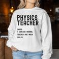 Physics Teacher Definition シャツ 学校初日 レディーススウェットシャツ 面白い贈り物