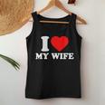 I Love My Wife I Heart My Wifealentines Day レディースタンクトップ 面白い贈り物