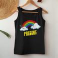 Present Cute arcastic Retrointage Rainbow レディースタンクトップ 面白い贈り物