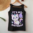 誕生日の女の子6歳、猫、ユニコーン、6歳の誕生日 レディースタンクトップ 面白い贈り物
