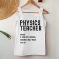 Physics Teacher Definition シャツ 学校初日 レディースタンクトップ 面白い贈り物