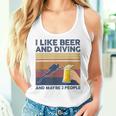 I Like Beer And Diving And Maybe 3 People 面白いギフト レディースタンクトップ 彼女への贈り物