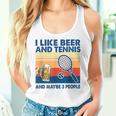 I Like Beer And Tennis Maybe 3 People ビンテージ レディースタンクトップ 彼女への贈り物