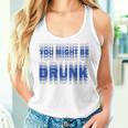 On Back You Might Be Drunk 面白い 飲酒 ユーモア レディースタンクトップ 彼女への贈り物