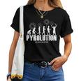 パイロリューション パイロ 花火 花火師 レディースTシャツ