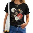 ボブキャット ウィッグ カツラ おかっぱ 猫 日本 和風 美しい 花 猫ミーム レディースTシャツ