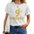 It's My 9Th Golden Birthday Happy 9歳から男の子、女の子へ レディースTシャツ