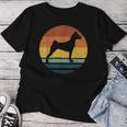 Basenjiintage Mammaintage Papà Retro Dog Cane Carino Reg Maglietta da donna Regalos divertidos