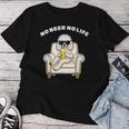No Beer No Life トイプードル グッズ ビール 酒 犬 おもしろ 面白い ネタ 笑える 飲み会 レディースTシャツ 面白い贈り物