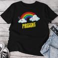 Present Cute arcastic Retrointage Rainbow レディースTシャツ 面白い贈り物