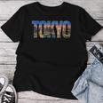 Tokyokyline Rainbow Bridge Tokyo Tower Tokyo Night レディースTシャツ 面白い贈り物