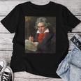 ベートーベン 肖像画【作曲家】ルートヴィヒ・ヴァン・ベートーヴェン Beethoven クラシック 音楽家 レディースTシャツ 面白い贈り物