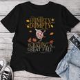 ヴィンテージ秋色 ハンプティダンプティ Having Had A Great Fall レディースTシャツ 面白い贈り物