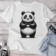 I Love Pandas 面白い、パンダが大好き レディースTシャツ 面白い贈り物