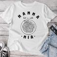 Mamma Mia Best Mum Ever スパゲッティ イタリアンヌードルラブ レディースTシャツ 面白い贈り物