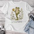 I Could Be Meaner But Jesus Said No Frog Floral Women T-shirt Funny Gifts