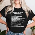 10 Rules Dating My Daughter 過保護 お父さん 保護 レディースTシャツ 彼女への贈り物
