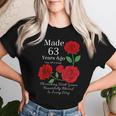 63年前に作られたバラの花 63歳 63歳の誕生日 レディースTシャツ 彼女への贈り物