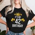 It's My 42歳の誕生日パーティー 42歳の誕生日 男性 女性 レディースTシャツ 彼女への贈り物