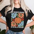 My Favoriteeason Is The Fall Of Fascismign Anti Fascism レディースTシャツ 彼女への贈り物