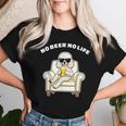 No Beer No Life トイプードル グッズ ビール 酒 犬 おもしろ 面白い ネタ 笑える 飲み会 レディースTシャツ 彼女への贈り物