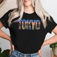 Tokyokyline Rainbow Bridge Tokyo Tower Tokyo Night レディースTシャツ 彼女への贈り物
