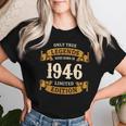ヴィンテージ 1946 ギフト 男性 女性 長寿祝い 1946年生まれ ユニークな誕生日プレゼント レディースTシャツ 彼女への贈り物