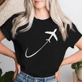 飛行機 飛行機 恋人 パイロットギフト 男性 女性 キッズ 男の子 女の子 レディースTシャツ 彼女への贈り物
