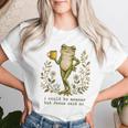 I Could Be Meaner But Jesus Said No Frog Floral Women T-shirt Gifts for Her