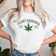 Plant Manager ウィードリーフ カンナビスポット マリファナ Usa レディースTシャツ 彼女への贈り物