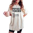 Physics Teacher Definition シャツ 学校初日 レディースオーバーサイズコンフォートTシャツ Ivory