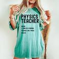 Physics Teacher Definition シャツ 学校初日 レディースオーバーサイズコンフォートTシャツ Chalky Mint