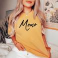 Beautiful Handwritten Font Momo Calligraphy レディースオーバーサイズコンフォートTシャツ Mustard