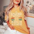 The Legend Has Retired 2026 面白い引用 レディースオーバーサイズコンフォートTシャツ Mustard