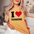 I Love Tomomi レディースオーバーサイズコンフォートTシャツ Mustard